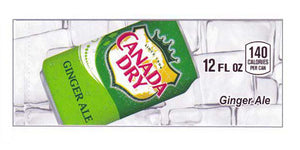 Canada Dry Ginger Ale small size 12 oz can flavor strip (NEW) (minimum order 3)
