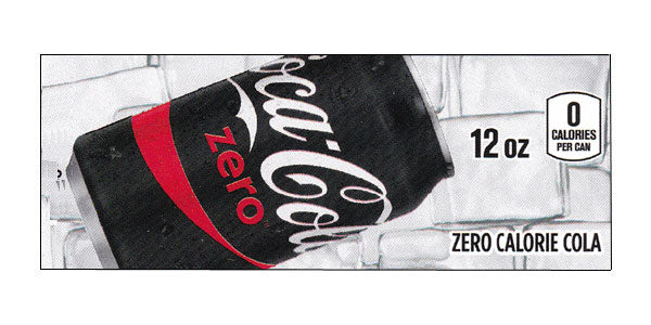 Coke Zero small size 12 oz can flavor strip