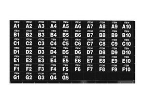 National Vendors 145 snack machine item tags