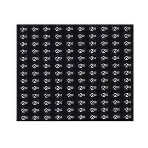 Price stickers generic soda, snack $2.50 (black) (NEW)