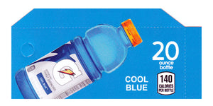 Gatorade Cool Blue small size 20 oz bottle flavor strip (minimum order 3)