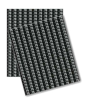 AMS price labels sheet 70-75 cents