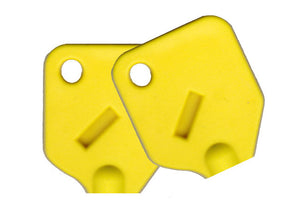 Large Yellow Key Covers For Tubular Keys - 2 Covers (NEW)