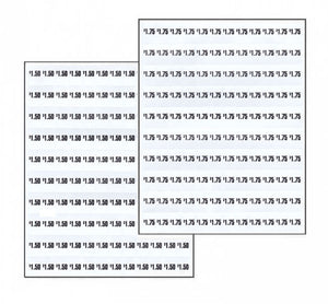 Dixie Narco Model 5591 price labels sheet 1.50-1.75 cents