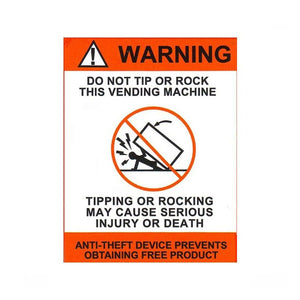 Dixie Narco - Vendo - Do Not Tip Decal (NEW)