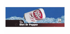 Diet Dr Pepper on ice large size flavor strip