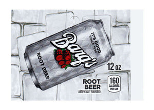 Barqs Root Beer on ice medium size flavor strip