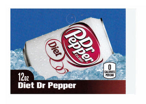 Diet Dr Pepper on ice medium size flavor strip