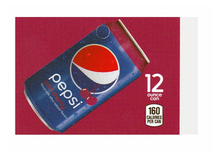 Wild Cherry Pepsi Cola on ice medium size flavor strip
