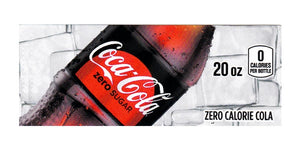Coca Cola Zero small size 20oz bottle flavor strip