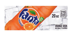 Fanta Orange small size 20 oz bottle flavor strip