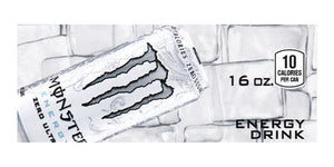 Monster Energy Zero Ultra can on ice small size flavor strip