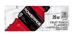 Powerade Fruit Punch small size 20 oz bottle flavor strip