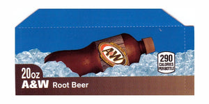 A&W Root Beer small size 20oz bottle flavor strip