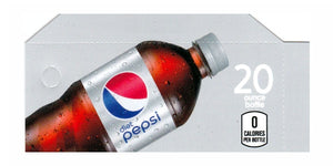 Diet Pepsi Cola small size 20oz bottle flavor strip