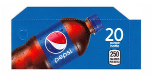Pepsi Cola small size 20oz bottle flavor strip